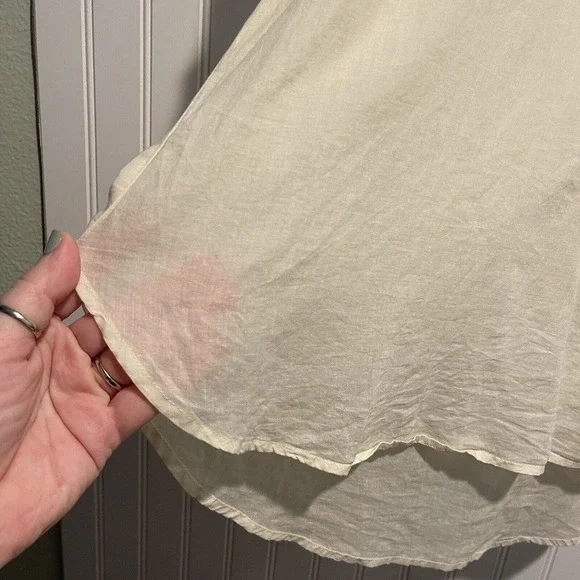 BDG Cream Madison Popover Top Lightweight Size Large - Picture 3 of 7